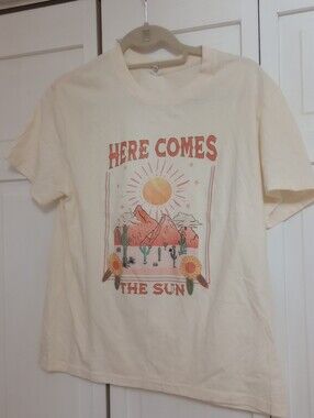 Here comes the sun women's Cotton shirt Size M